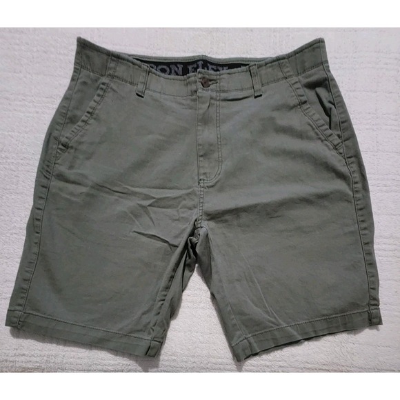Iron Flex Green Mens Short Size 36 Stretchy Waist - Picture 1 of 4